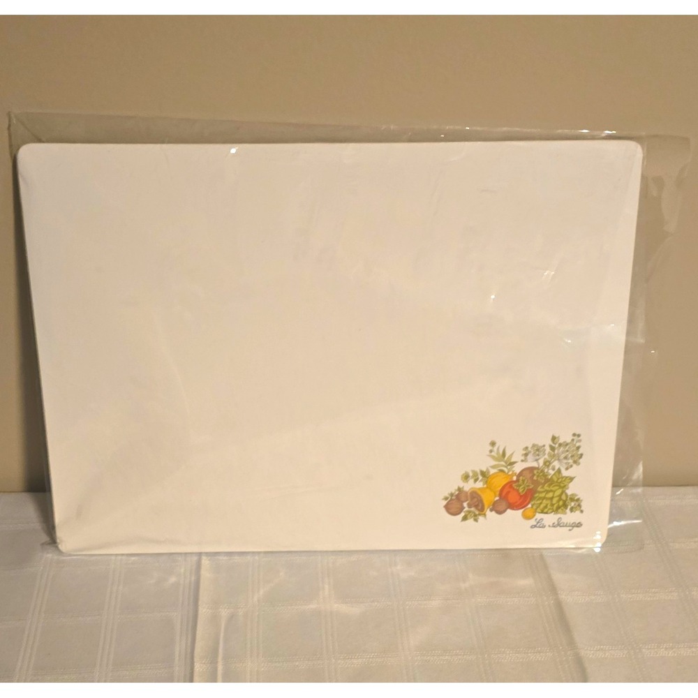 Vintage CorningWare La Sauge Large White Glass Counter Saver